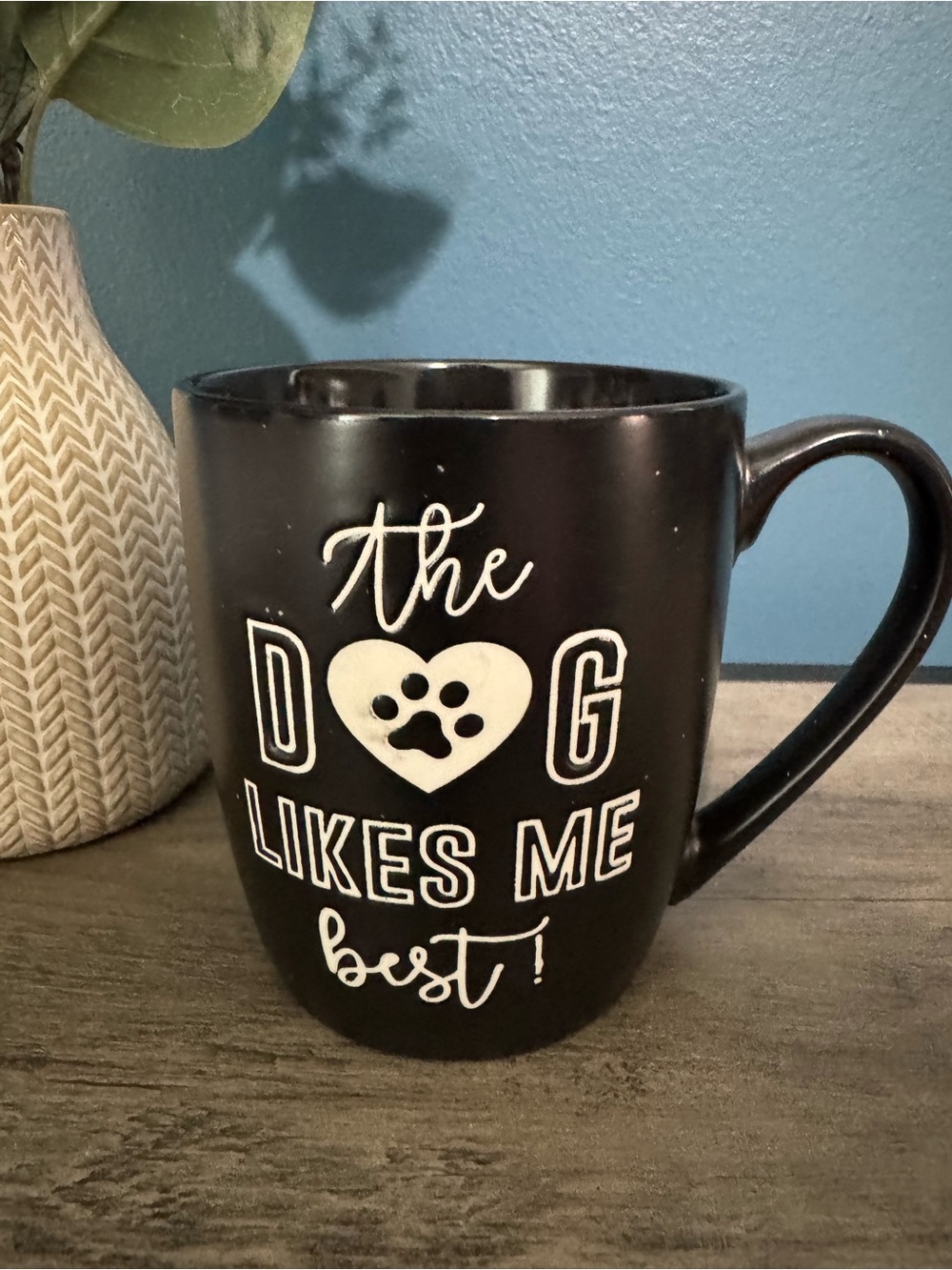 Sheffield Home Black & White Speckled Ceramic Dog Mug Paw Heart Design